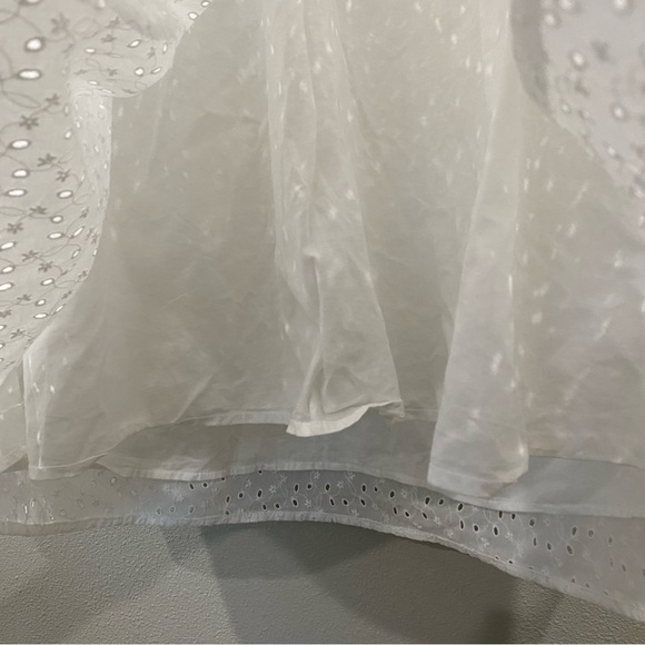 J. Crew Mercantile Eyelet Collared Short Sleeve Dress White Small - Picture 8 of 11